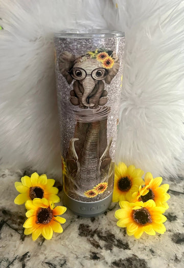 ELEPHANT SUNFLOWER (BLUETOOTH SPEAKER TUMBLER)